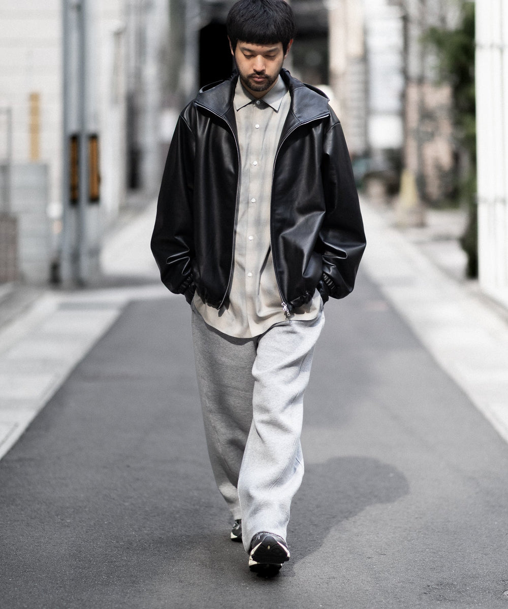 ssstein | LEATHER HOODED SHORT JACKET – session