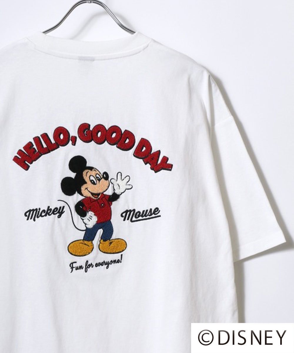 marukawa｜Disney ディズニー Tシャツ メンズ 半袖 刺繍 ティーシャツ
