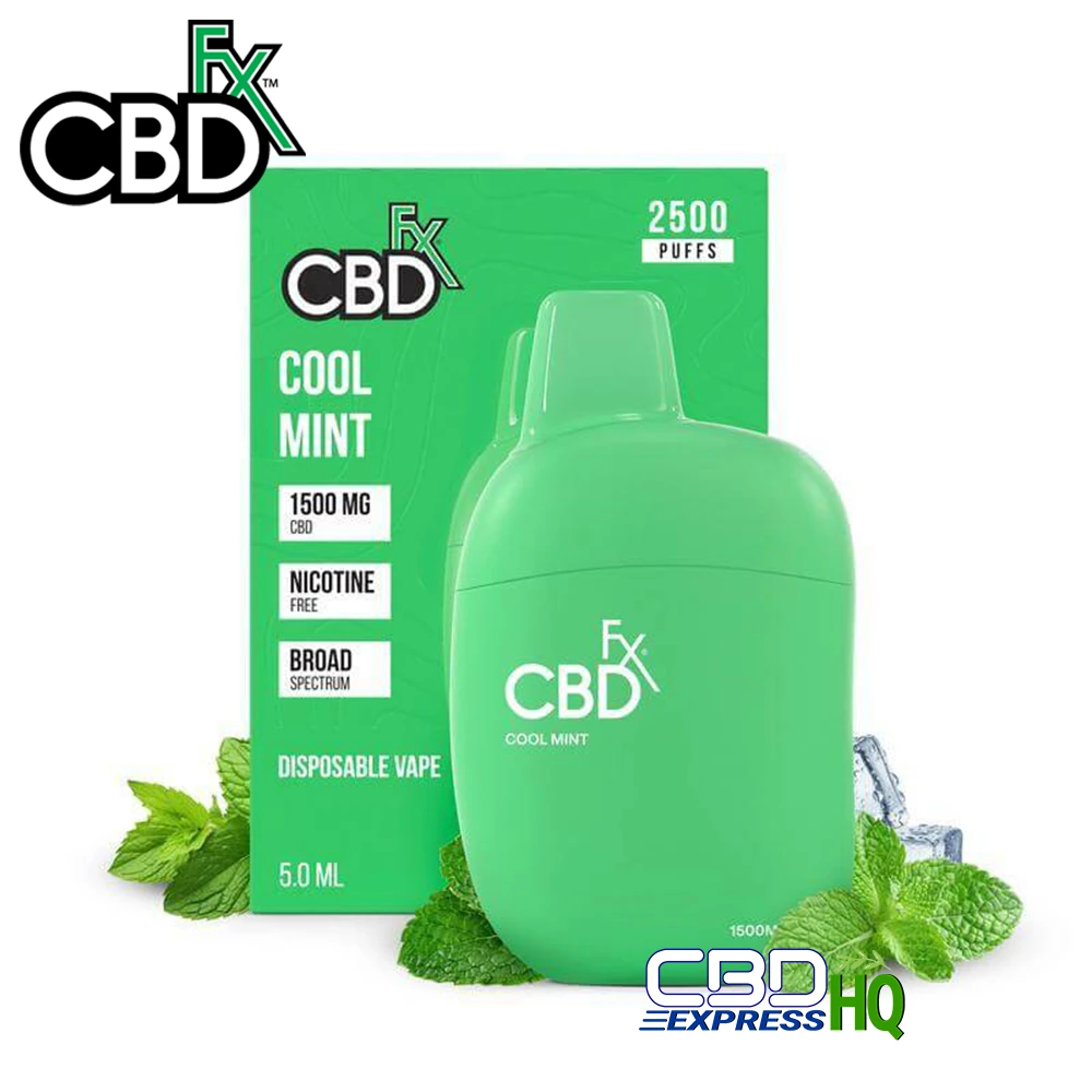 CBDfx CBD Vape Pen - Cool Mint 1500mg | CBDexpressHQ