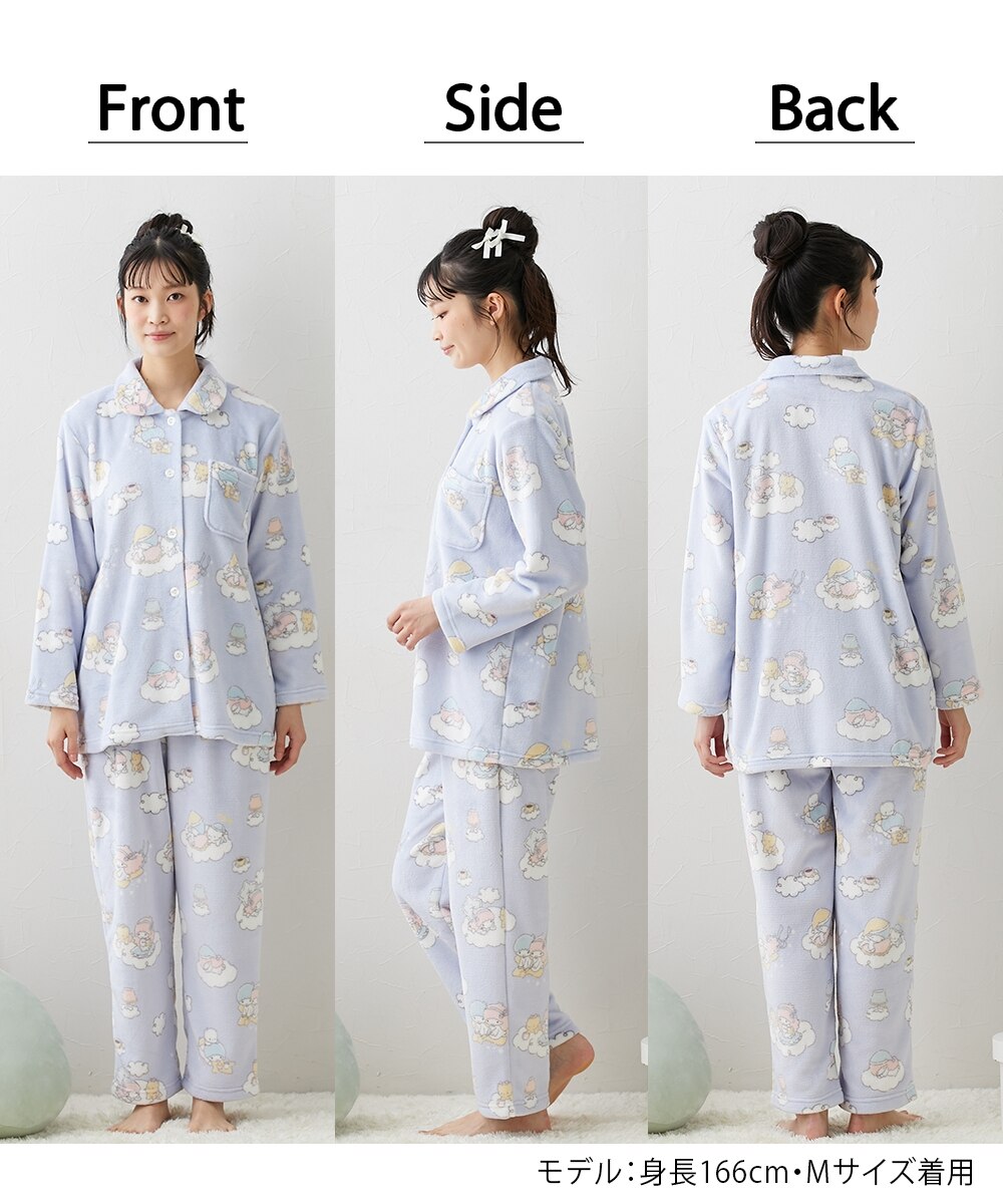 キキ＆ララ ふわぬくフランネル前開きシャツパジャマ 通販【ニッセン】