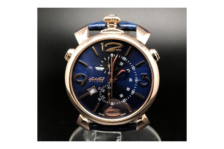 ガガミラノ 腕時計 ブルー Thin Chrono 46mm 5098.04 Gaga Milano入荷