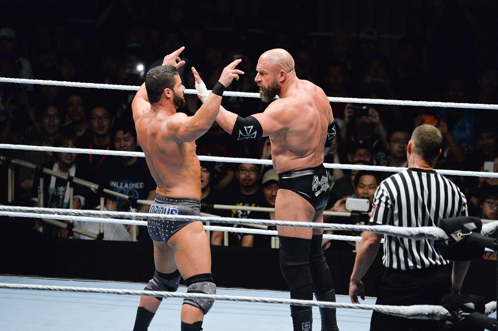 中邑真輔とトリプルHがまさかのタッグ結成。中邑は凱旋試合初勝利【6