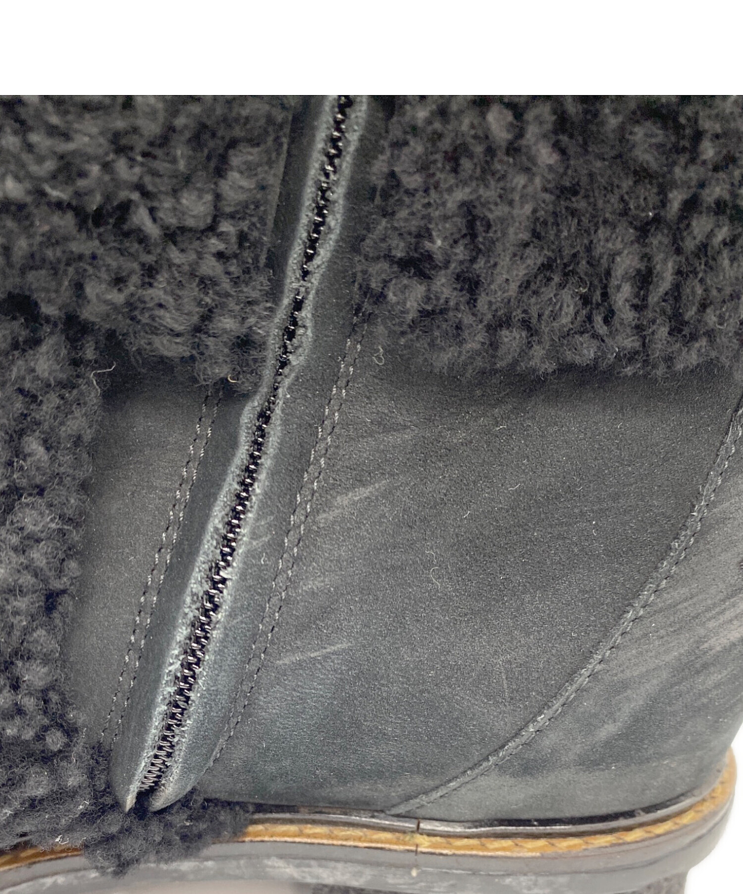 中古・古着通販】FENDI (フェンディ) ムートンブーツ ブラック サイズ