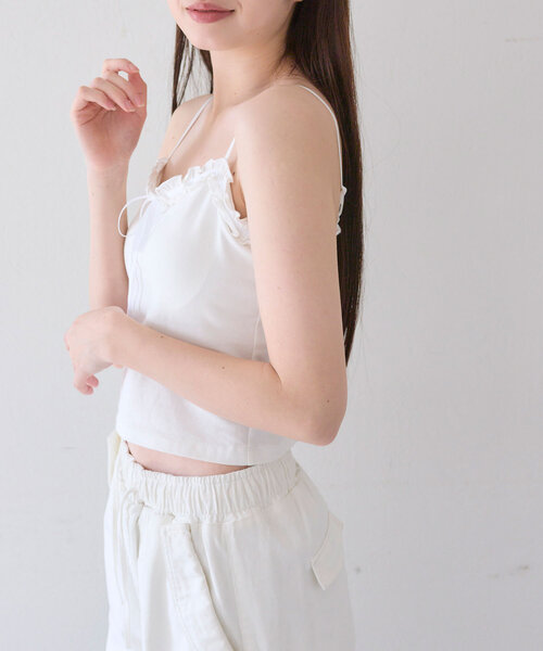 OLIVE des OLIVE（オリーブデオリーブ） キャミソール フリルキャミ