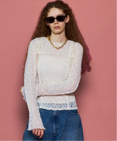 MAISON SPECIAL（メゾンスペシャル） tシャツ Lace Tops/レース