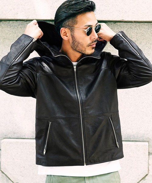 roshell（ロシェル） ブルゾン アウター リプロダクトレザー 本革