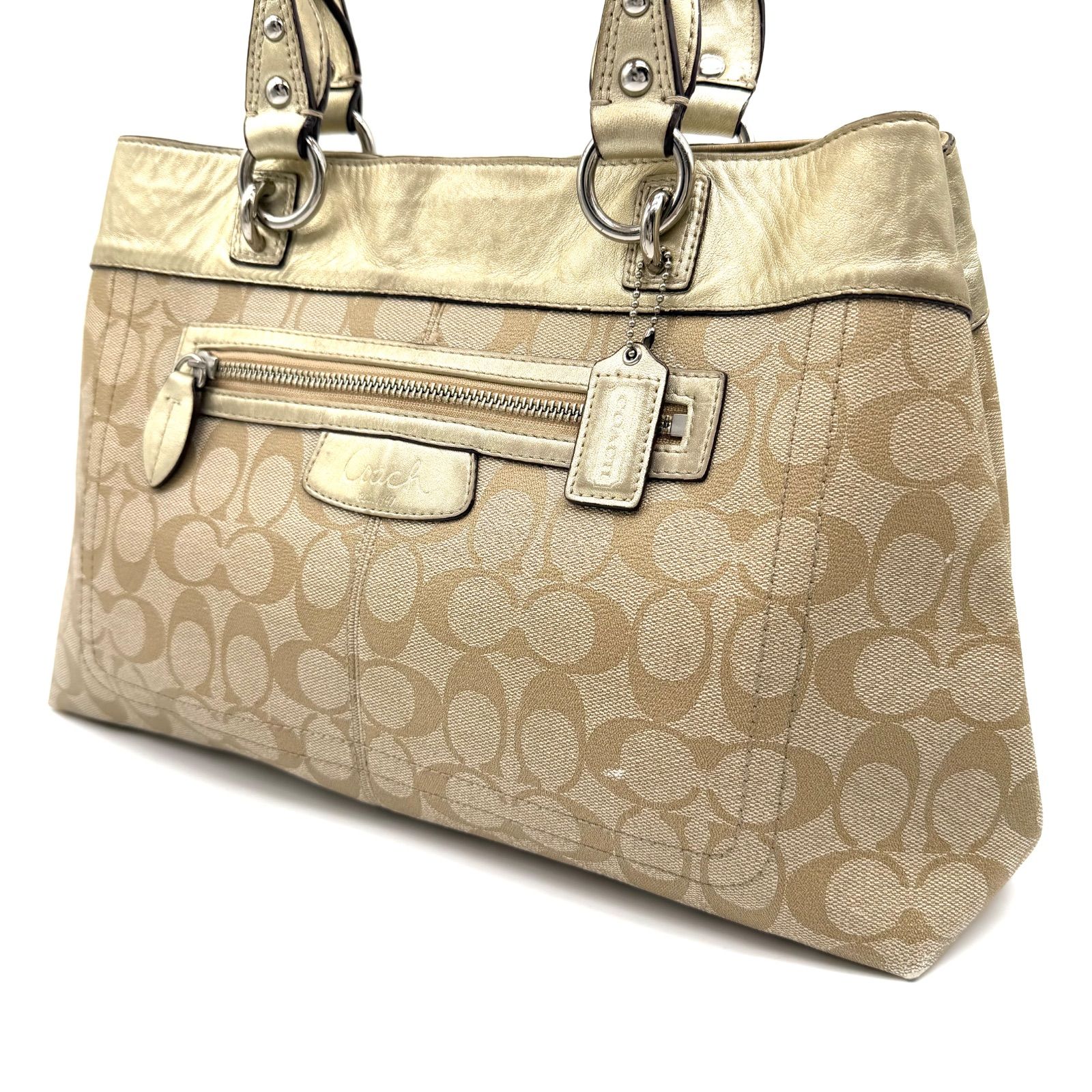 COACH y2k signature tote bag PVC handbag コーチ シグネチャー