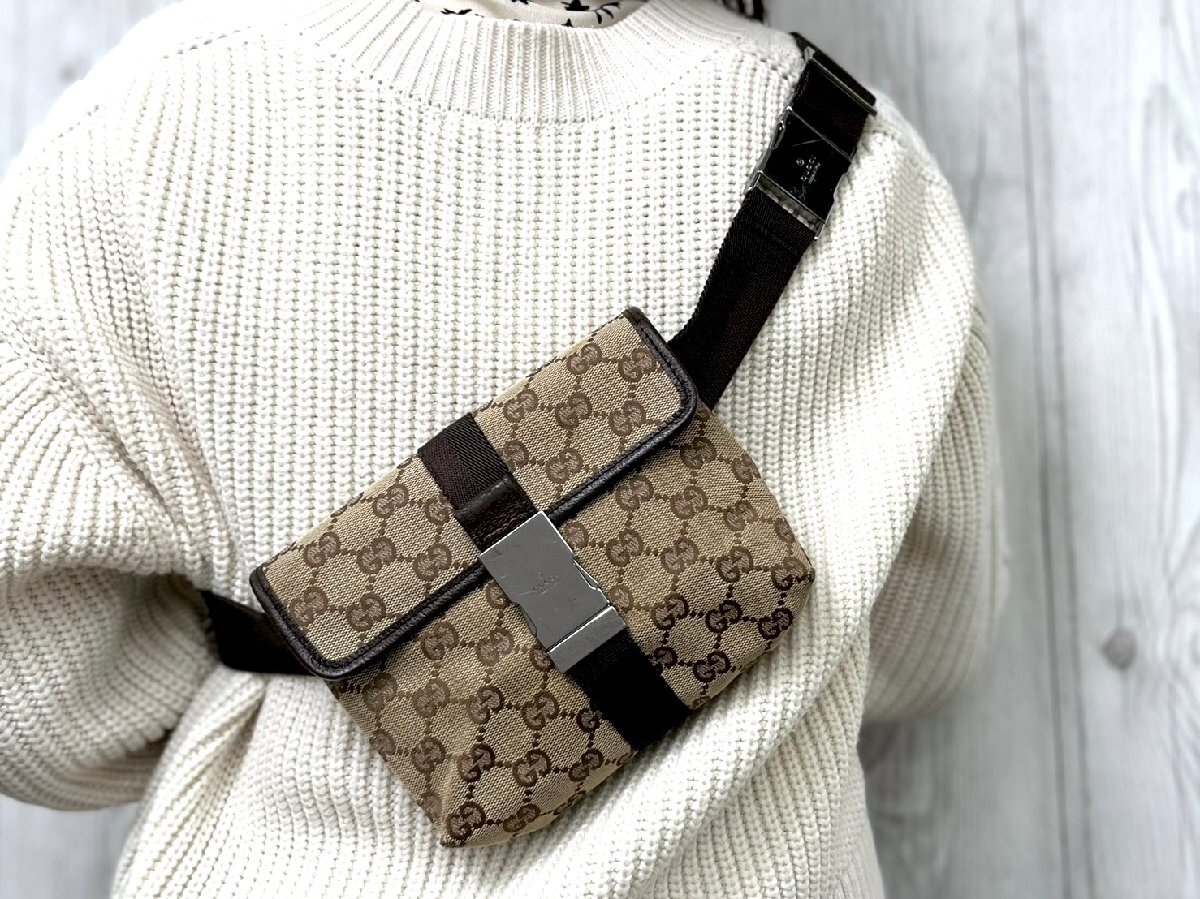 Yahoo!オークション -「グッチ gucci ggキャンバス ボディバッグ