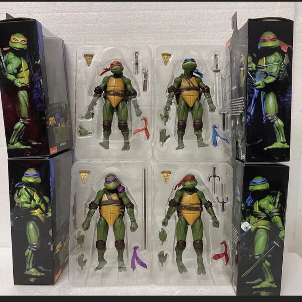 輸入品】4体セット ミュータント ニンジャ タートルズ7インチ