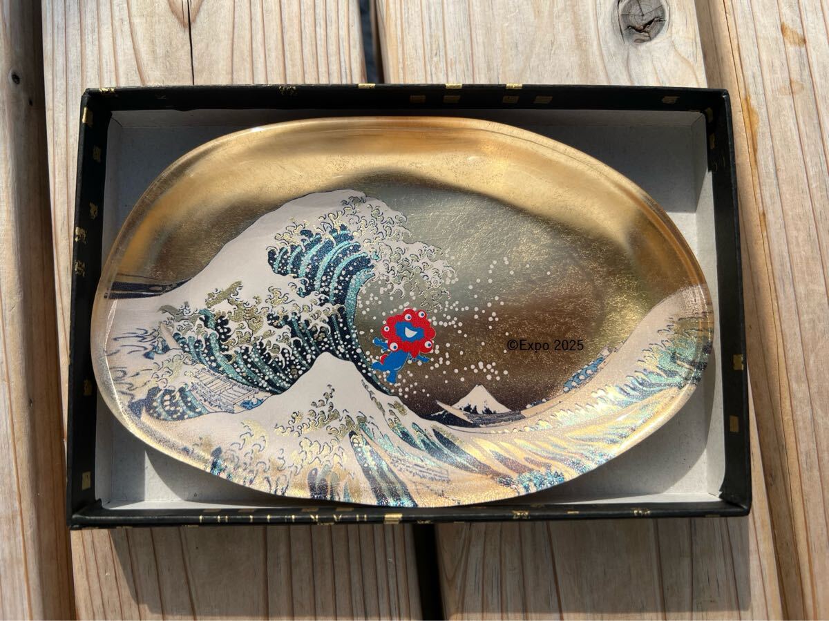 大阪関西万博 会場限定】 ミャクミャク 箔一 ガラストレー 葛飾北斎