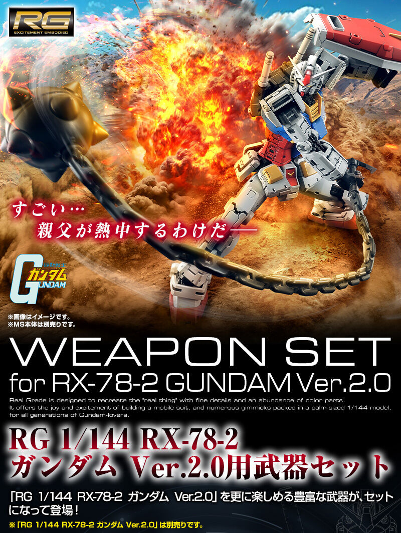 RG 1/144 RX-78-2 ガンダム Ver.2.0用武器セット｜プレミアム
