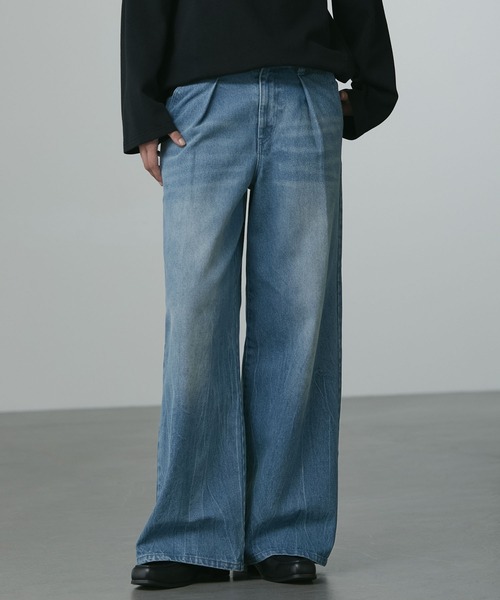 CALLNE（カルネ）の「【CALLNE】1Tuck Wide Straight Deinm / 1タック