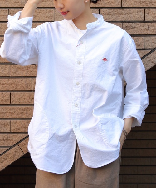 DANTON/ダントン バンドカラーシャツロングスリーブ BAND COLLAR SHIRT