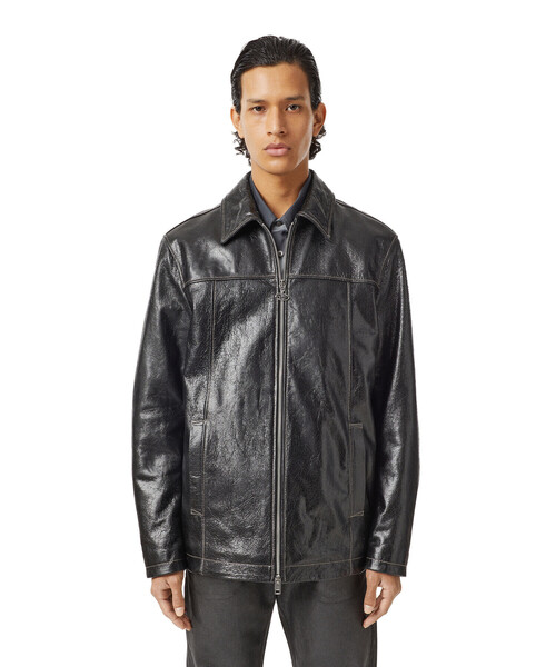 DIESEL（ディーゼル）の「メンズ レザージャケット シープスキン