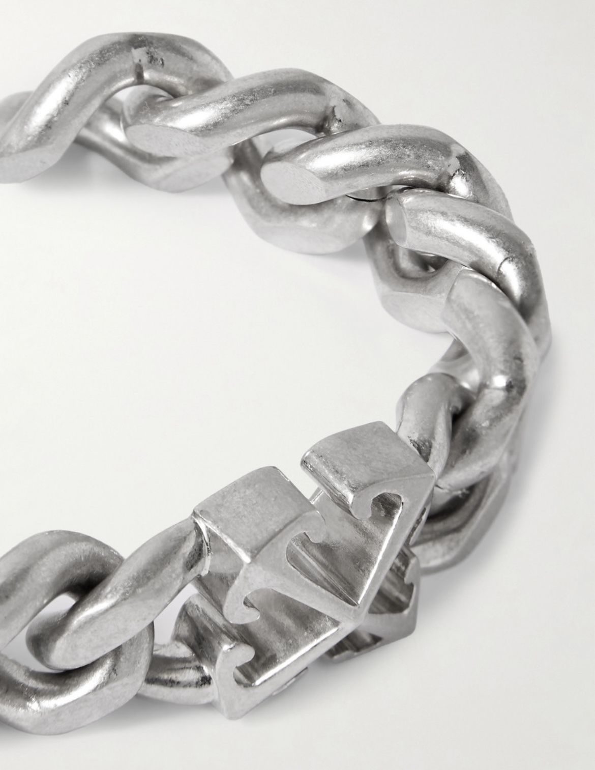 off-white シルバートーン アロー チェーン ブレスレット 人気 (Off