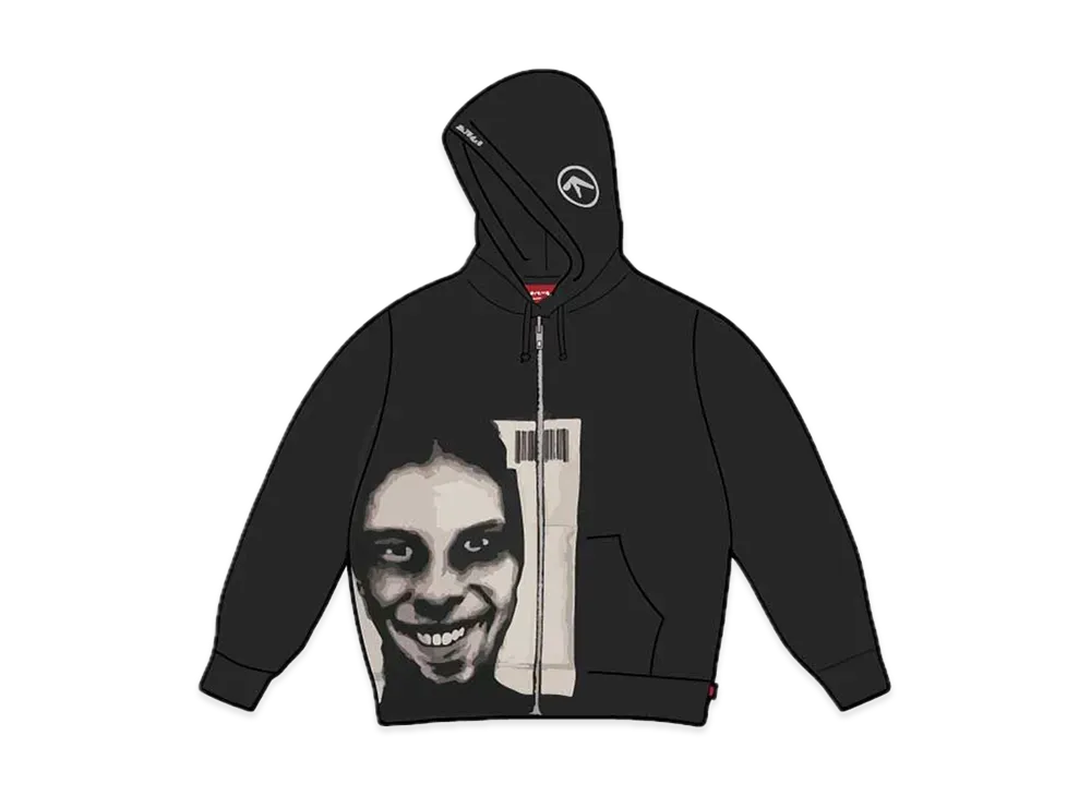 Supreme x Aphex Twin Zip Up Hooded Sweashirt 