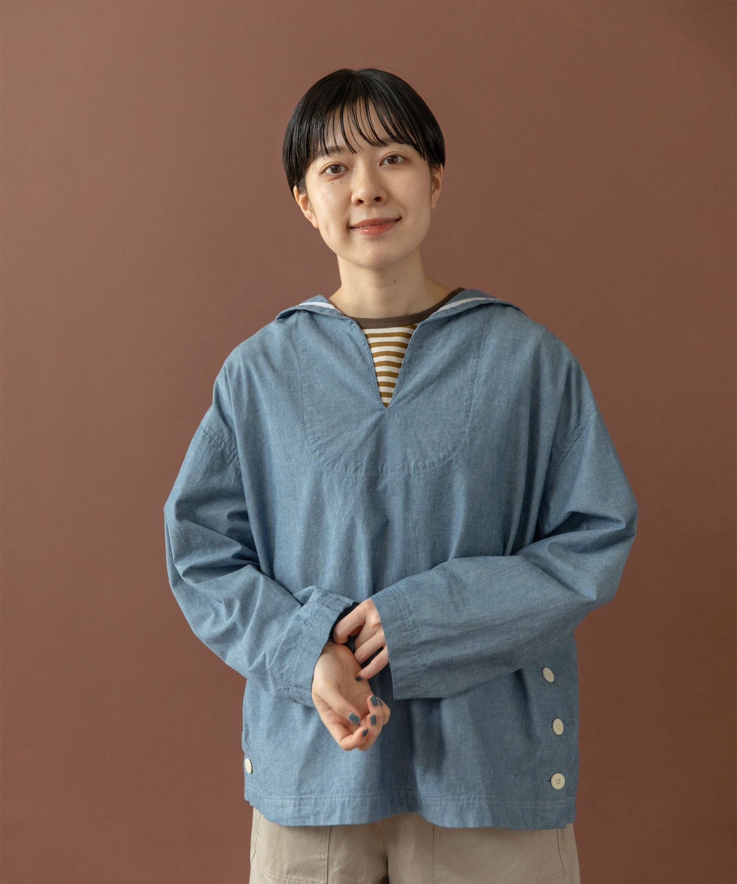 AMBIDEX Store ○○セルヴィッチシャンブレー/ストライプ セーラー