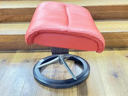 Ekornes (エコーネス) ストレスレスチェア 赤茶色 Mサイズ オットマン