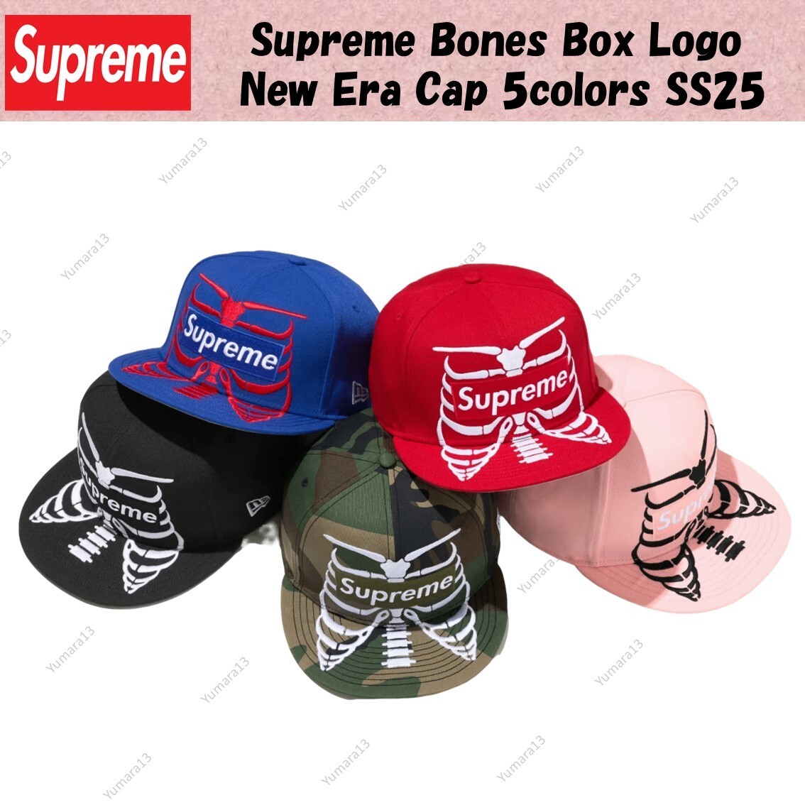 Supreme Bones Box Logo New Era Cap 5colors SS25 | eBay