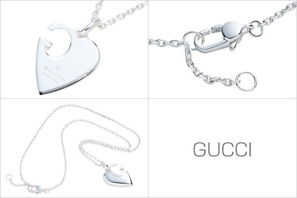 グッチ GUCCI ネックレス ペンダント Gロゴハート シルバー 233963