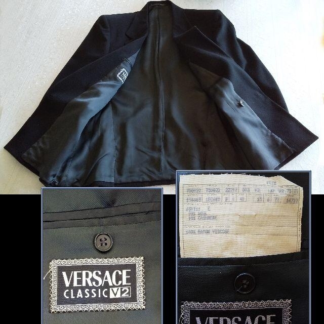 VERSACE - VERSACE CLASSIC V2 カシミヤ混 ダブルジャケット 48の通販