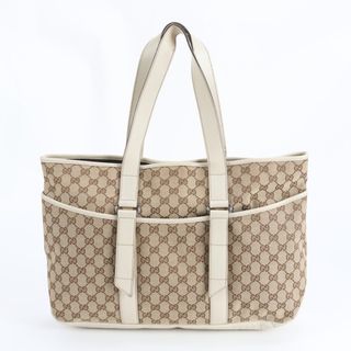 GUCCI - 美品 グッチ GGキャンバス 153238 レザー トート バッグ