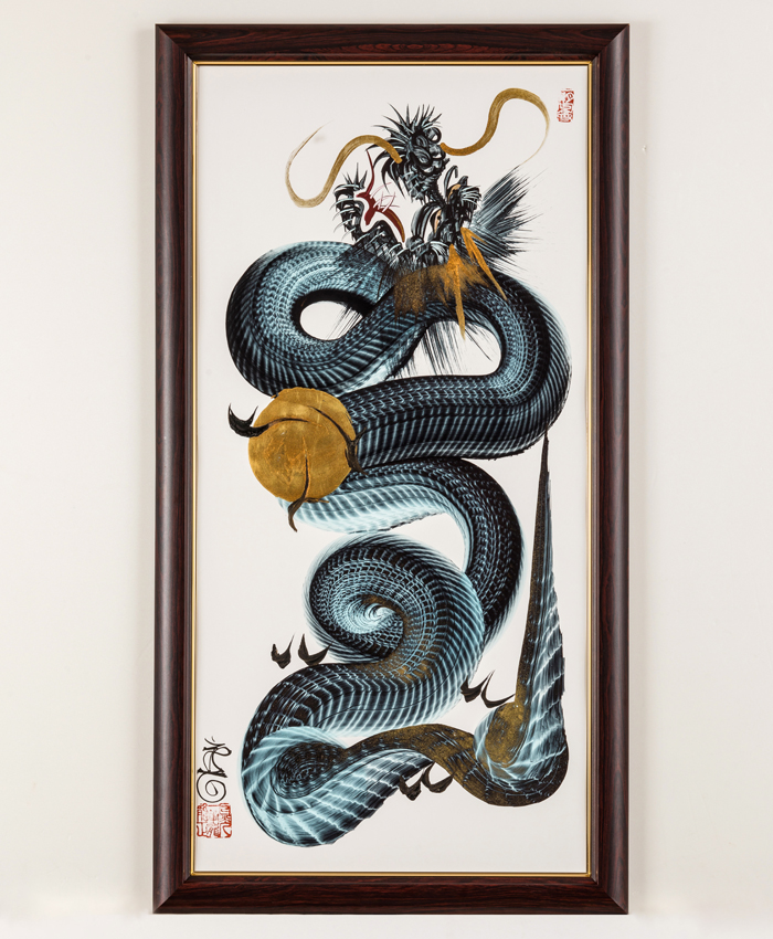 ぴーちゃん品】髙瀬作 一筆龍 額装作品 大型 商品案内 | 一筆龍 髙瀨