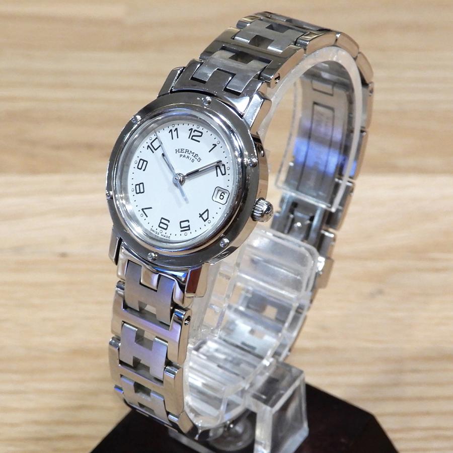 HERMES（エルメス） 【超美品】エルメス クリッパー ホワイト文字盤