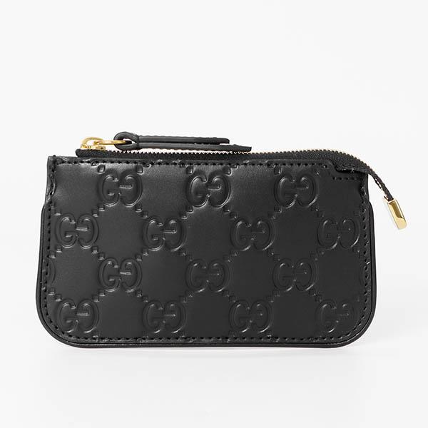 GUCCI（グッチ） 小銭入れ シグネチャー レザー キーリング付き コイン