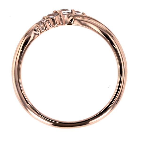 StarJewelry スタージュエリー K10PG ピンクゴールド リング 透明石 五