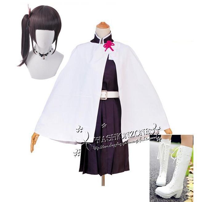 鬼滅の刃 風 栗花落カナヲ コスプレ衣装 ウィッグ 靴 刀 道具 cosplay