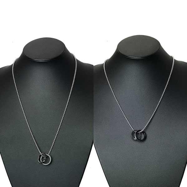 DIESEL（ディーゼル） ネックレス ダブルリング シルバー DX1168040