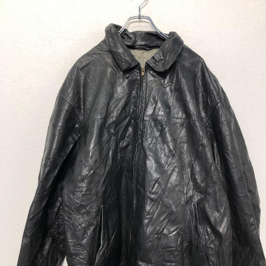 L.A.LEATHER レザー ジャケット XL ブラック エルエーレザー