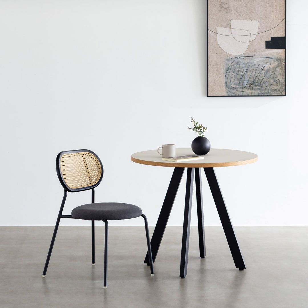 Retro - Modern ラタン調 ダイニングチェア (Dark Gray) – KANADEMONO