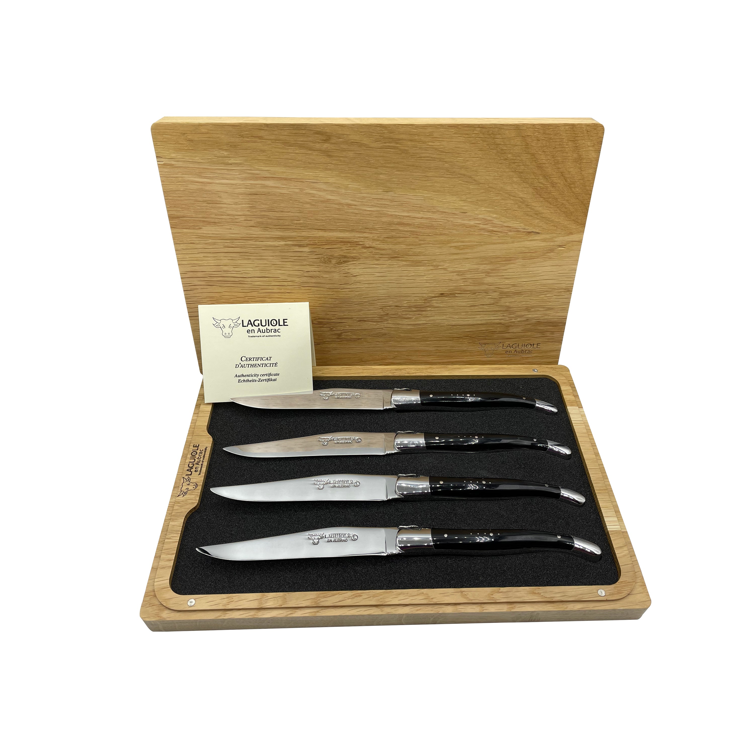 Laguiole en Aubrac Handcrafted 4-Piece Steak Knife Set with