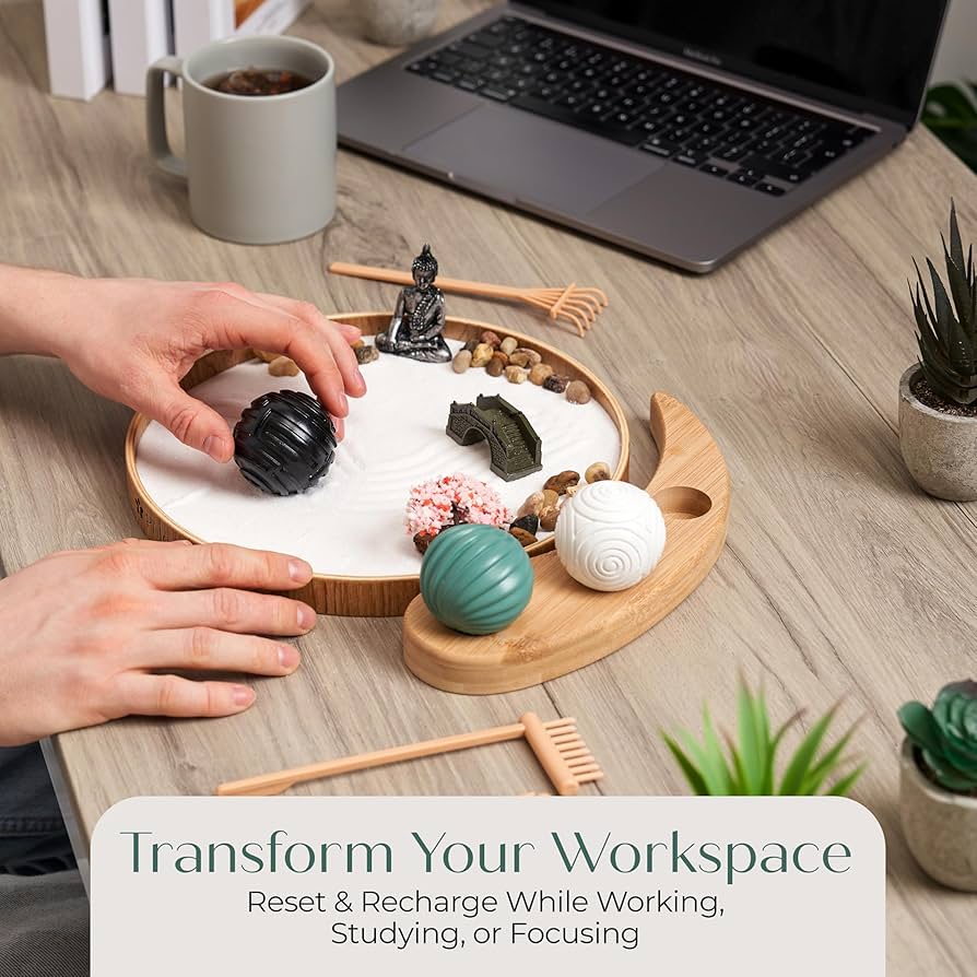 Amazon.com: Zen Garden for Desk – Mini Zen Garden Kit for Calming