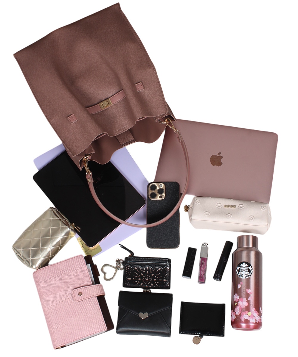 SALE】【通勤バッグ】軽量タックベルトデザインA4バッグ - 12Twelve