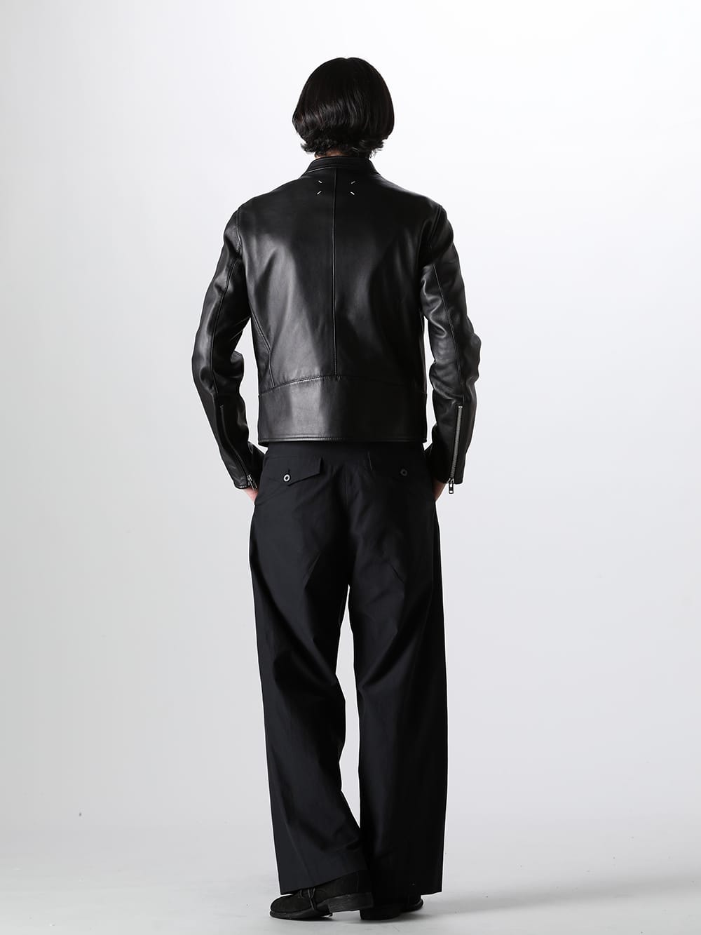 MAISON MARGIELA 八の字ライダースオールブラックスタイル -FASCINATE