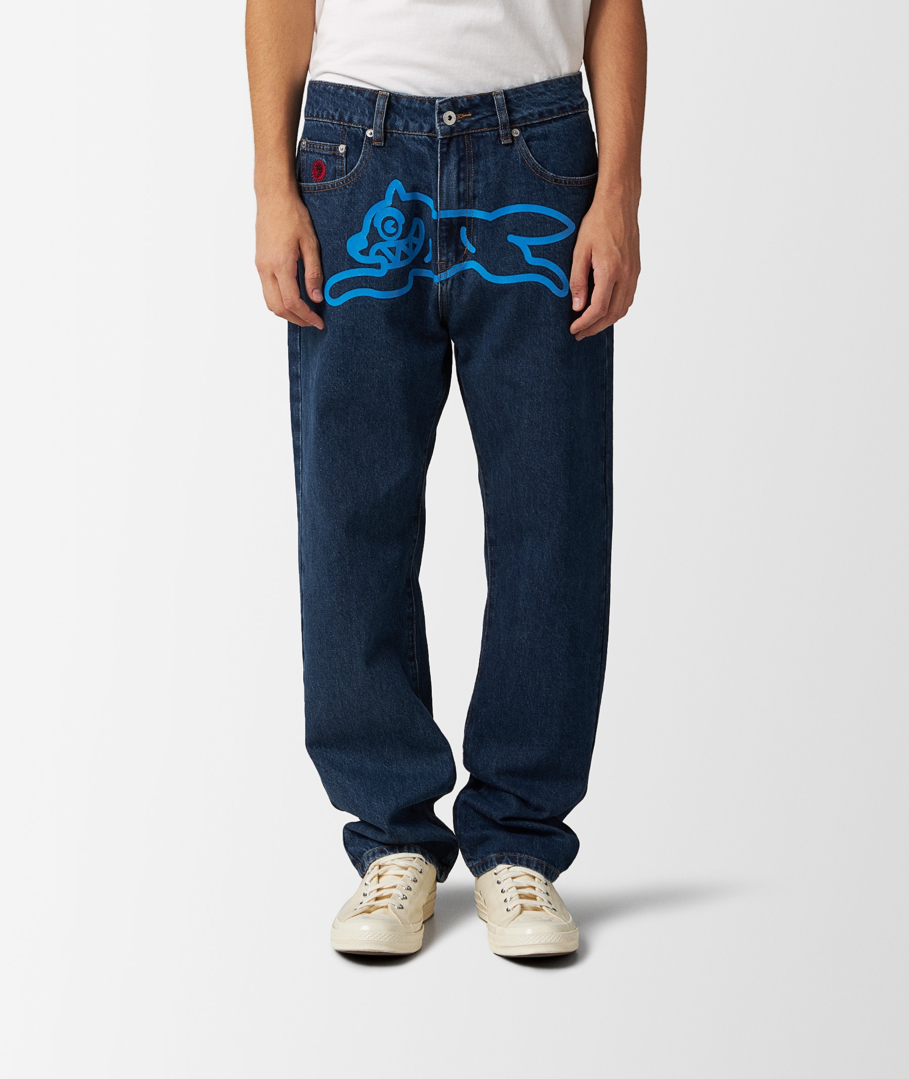 Blue Icecream Running Dog Denim Pants | SVD