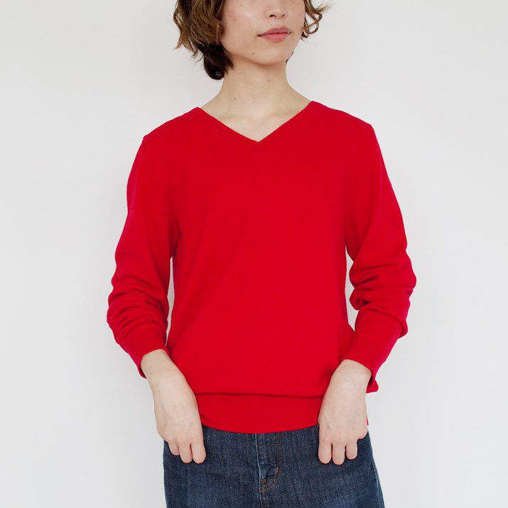 カシミヤ100％Vネックセーター | Milestone公式オンラインストア