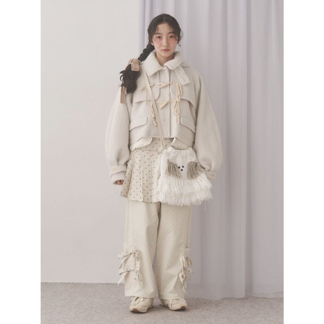 メリージェニー merry jenny milk shaggy Duffle Coat （オフホワイト