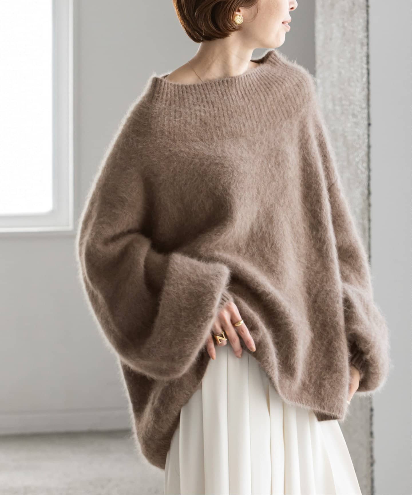 SALE／30%OFF】NOBLE ファーニットオフショルプルオーバー ノーブル