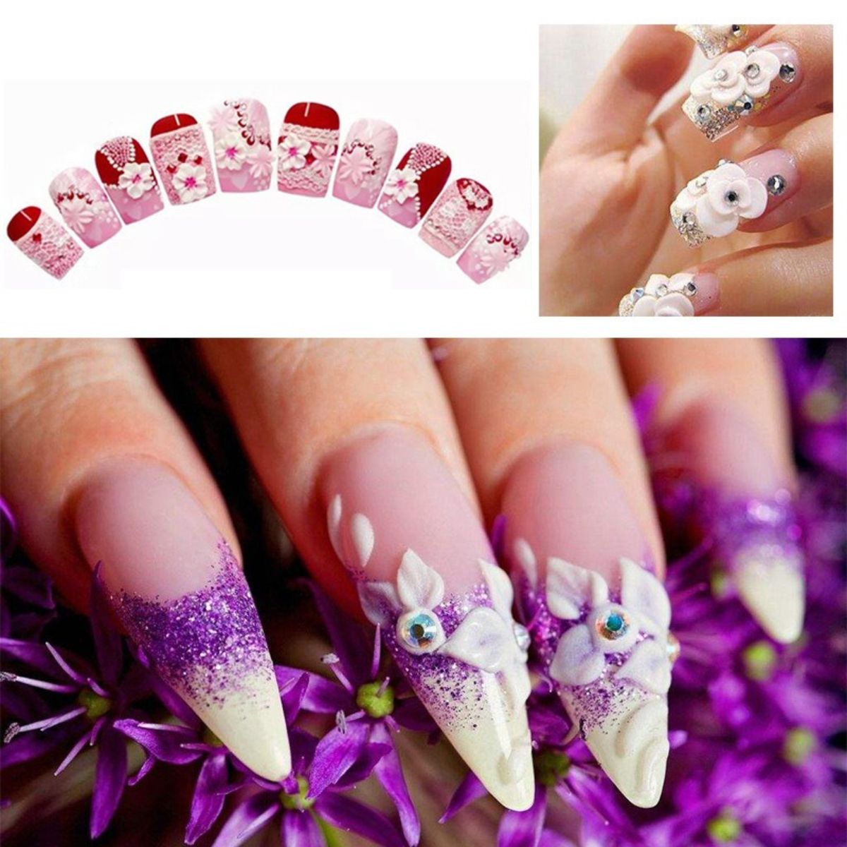 アクリルパウダー ネイルアクリルパウダー 12色セット 3Dパウダー