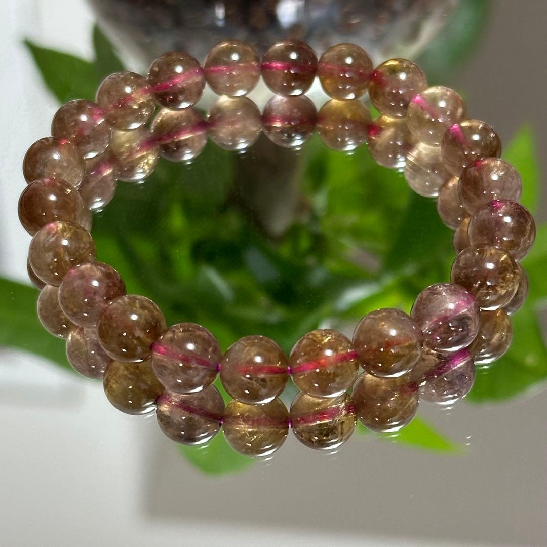 激レア【高品質】一点物 オーラライト ブレスレット 天然石 8.5mm