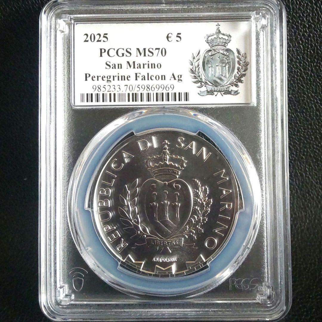 【最高鑑定】2025年 サンマリノ ペレグリンファルコン 1オンス銀貨 純銀 2025-san-marino-1-oz-silver-