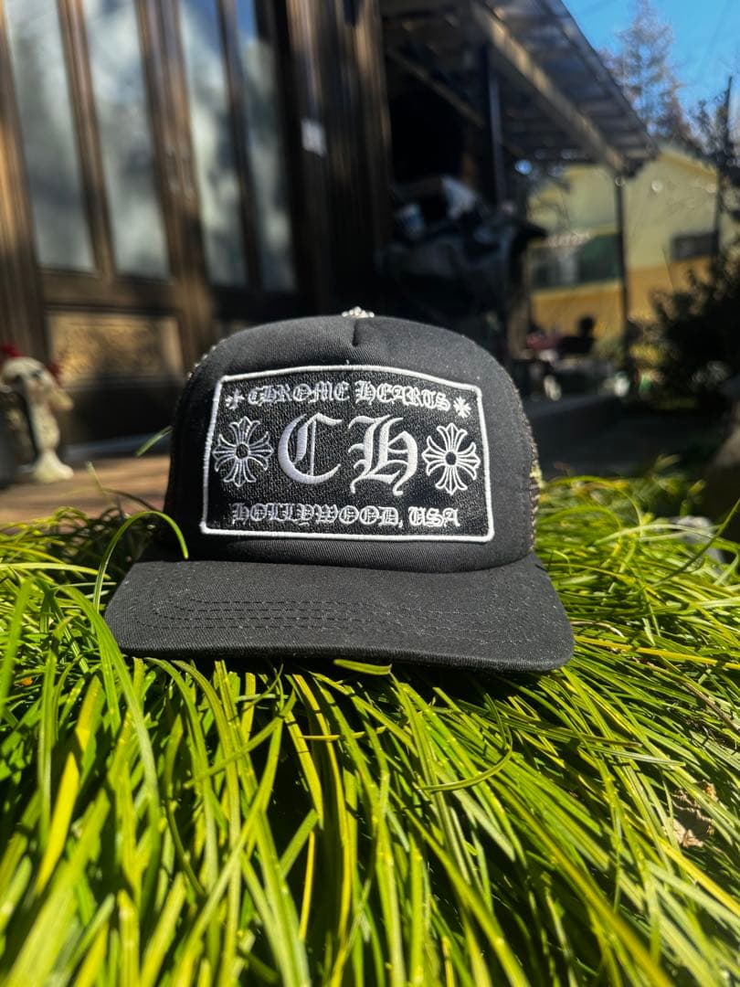 CHROME HEARTS ブラック迷彩キャップ CHROME HEARTS クロムハーツ アパレル キャップ】トラッカーキャップ