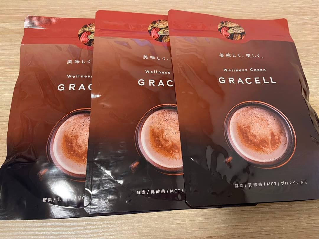 【新品】　ウェルネス ココア GRACELL 100g ×3パック