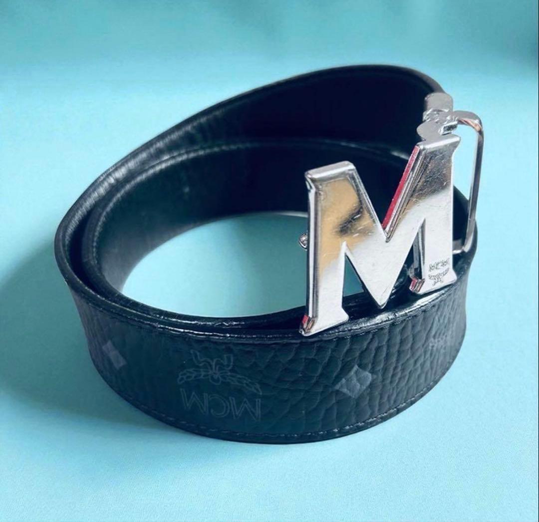 【廃盤】MCM ベルト ヴィセトス 本革 男女兼用 女性用レザー リバーシブル ベルト：M VISETOS by MCM