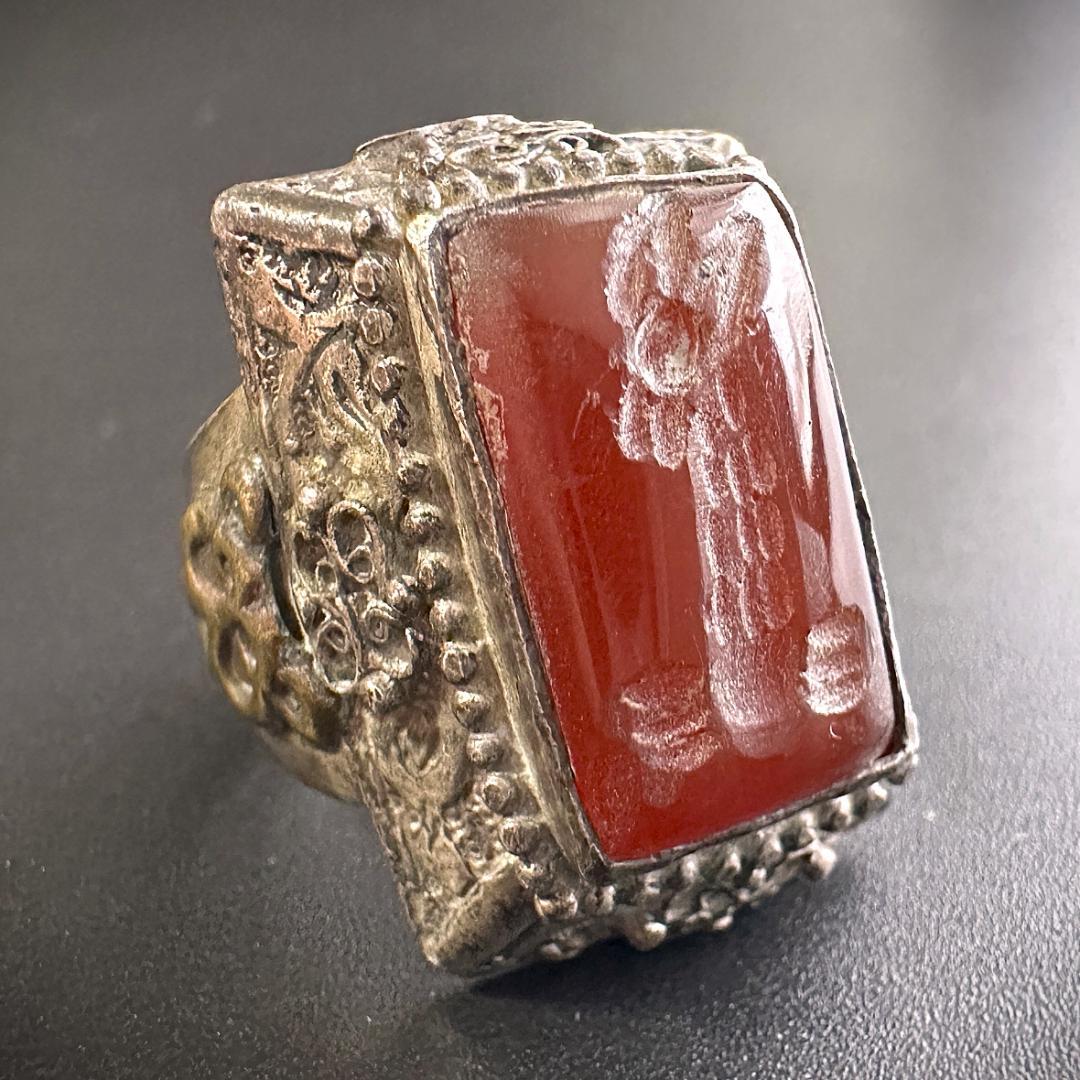 ビザンツ シルバーリング カラーストーン 印章指輪 パワーストーン 1547 ◇アンティークジュエリー◇ビザンツ 公式 シルバーリング カラー