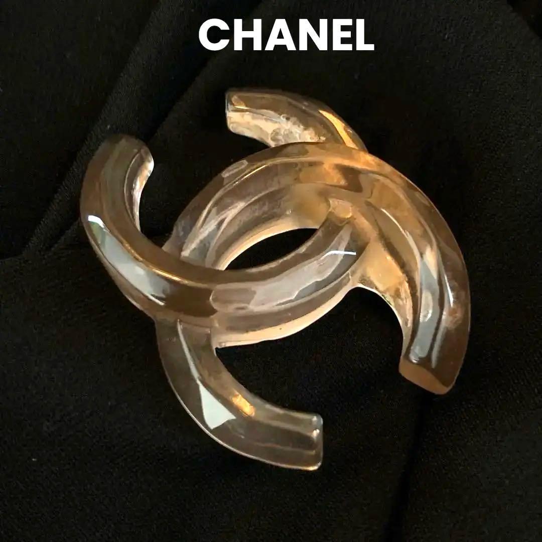 ★☆CHANEL CCロゴ ブローチ クリア☆★